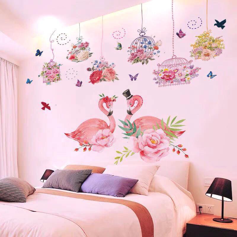 Combo đôi hồng hạc lồng chim hoa
