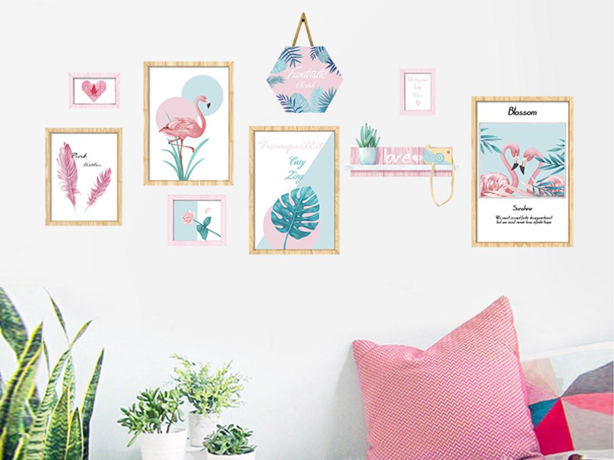 3D Tranh Hồng Lá Xanh 2