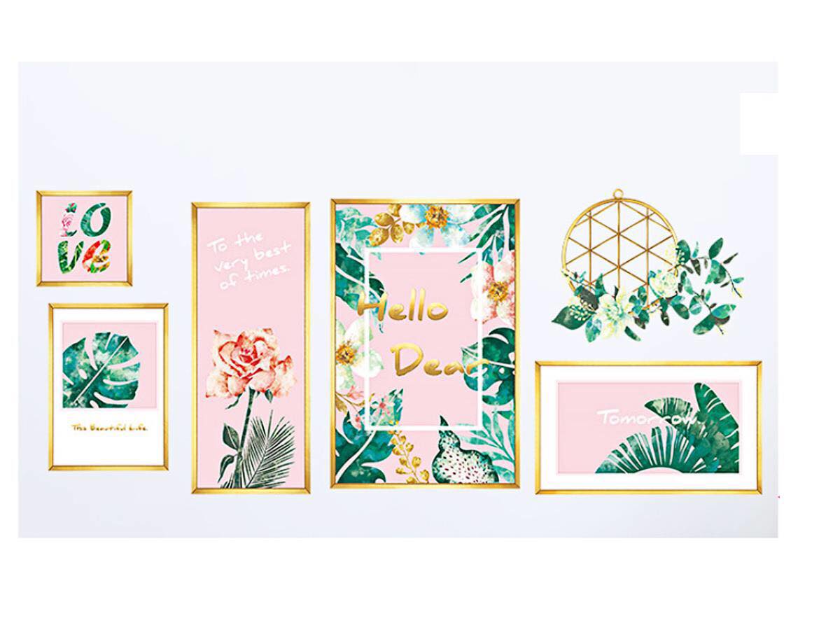 3D Tranh Hồng Lá Xanh