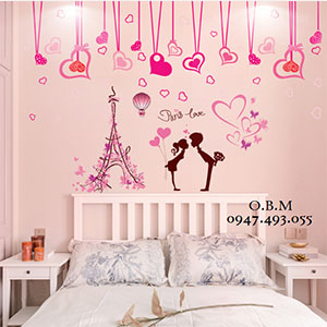 COMBO TRÁI TIM TREO NGƯỢC PARIS LOVE