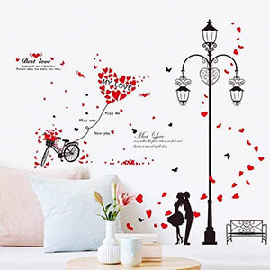COMBO XE ĐẠP TRÁI TIM ĐỎ CỘT ĐÈN TÌNH YÊU