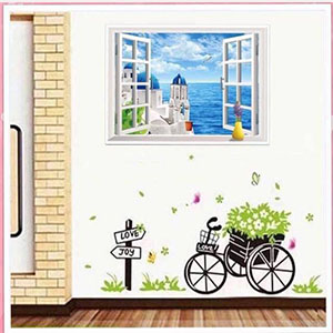 COMBO XE ĐẠP XANH CỬA SỔ BIỂN GIẢ