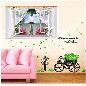 COMBO CỬA SỔ RÈM ĐẢO XE ĐẠP XANH