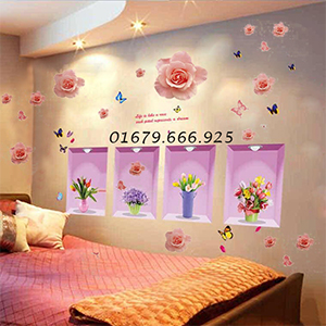COMBO HOA HỒNG CAM TO 4 TRANH HỒNG