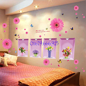 COMBO 4 TRANH HỒNG CÚC ĐỒNG TIỀN HỒNG