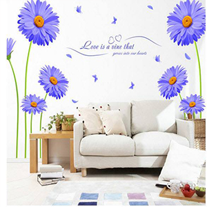 HOA CÚC ĐỒNG TIỀN TÍM XANH 1 