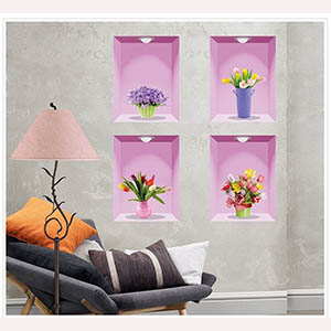 3D 4 TRANH HỒNG