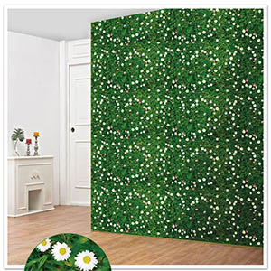 3D DECAL THẢM XANH HOA TRẮNG 