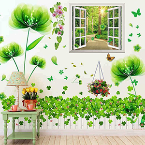 COMBO HOA XANH LÁ CỬA SỔ 1 ĐẸP CHÂN TƯỜNG CỎ 3 LÁ 2