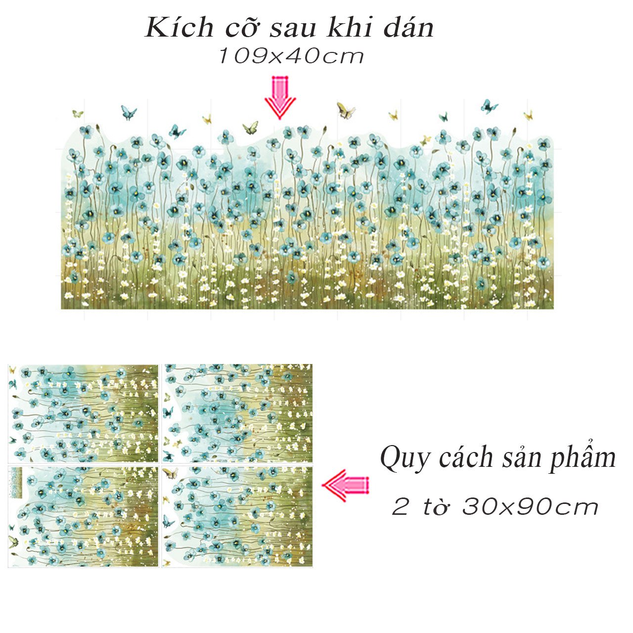 CHÂN TƯỜNG HOA XANH BIỂN 1