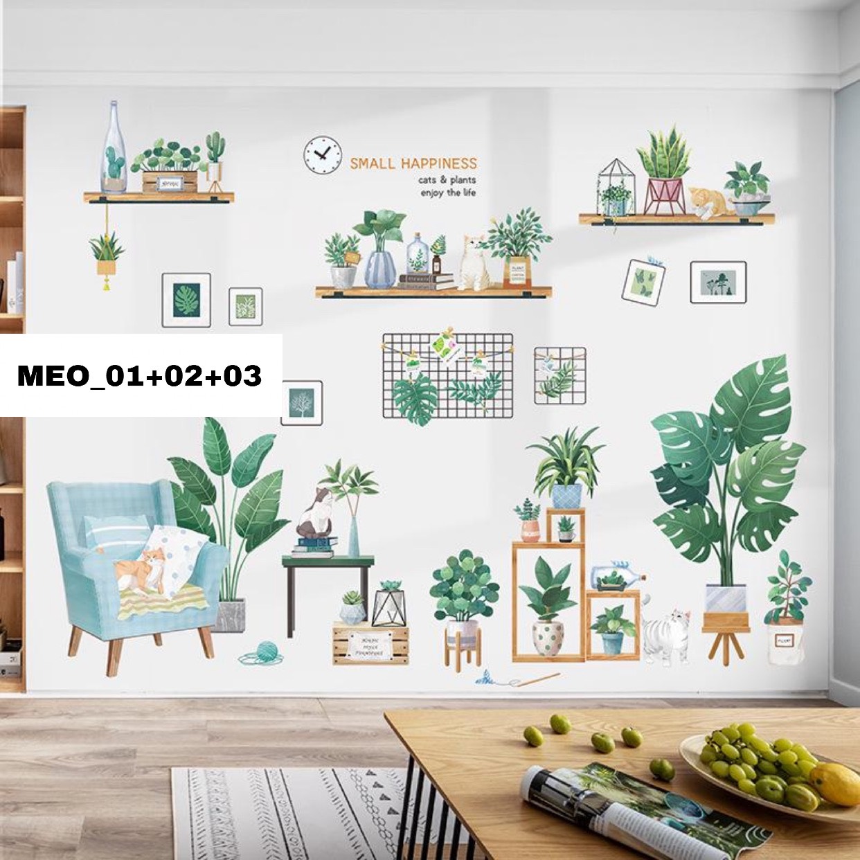 COMBO CHẬU CÂY MÈO 1 2 3 
